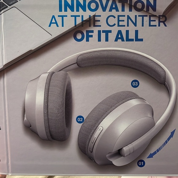 Brookstone’s new inbox, sleek wireless noise, isolating, headphones in white - Picture 4 of 15